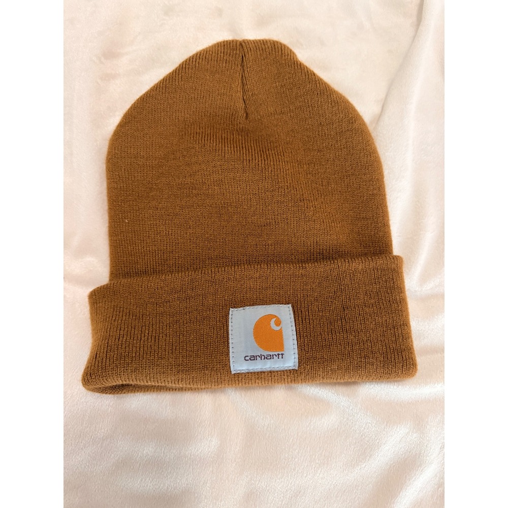 Carhartt Acrylic Watch Hat Beanie Brown Cuffed Knit Cap A18-BRN Mens OS